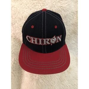 Chiron Embroidered Adjustable Hat Black With White Letters Red Line Baseball Cap